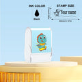 Customized kids name stamp personalized waterproof stamp for school uniform dresses logo shose tags  personalized ink pad stamps