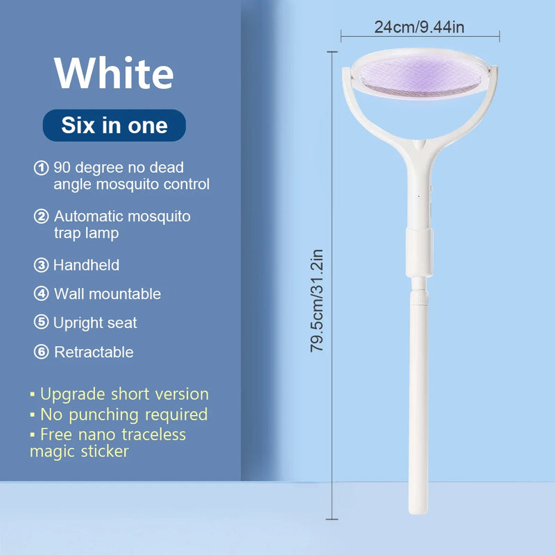 3500V 5in1 Mosquito Killer Lamp Multicunctional Angle Adjustable Bug Zapper Electric USB Rechargeable Mosquito Fly Bat Swatter
