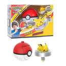 Pokemon spinning top ball toy action figure original Pikachu Charmander Squirtle Mew Eevee box gyro spin battle game poke child