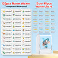 Customized kids name stamp personalized waterproof stamp for school uniform dresses logo shose tags  personalized ink pad stamps