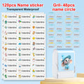Customized kids name stamp personalized waterproof stamp for school uniform dresses logo shose tags  personalized ink pad stamps