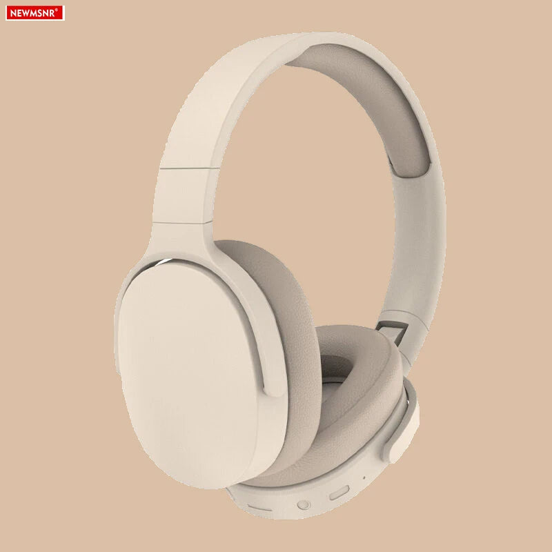 NEWMSNR Wireless Bluetooth5.3 Headphones Over Ear Hifi Stereo Headset True Sports With Earphones TF/AUX Music Player with HD Mic