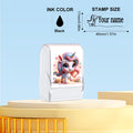 Customized kids name stamp personalized waterproof stamp for school uniform dresses logo shose tags  personalized ink pad stamps