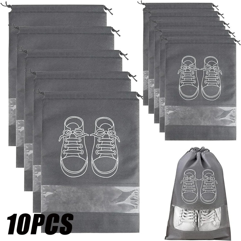 5/10PCS Shoes Storage Organizer Bags Non-Woven Shoe Dust Bags Portable Travel Shoe Bag Shoes Storage Packing Pouch Organizers