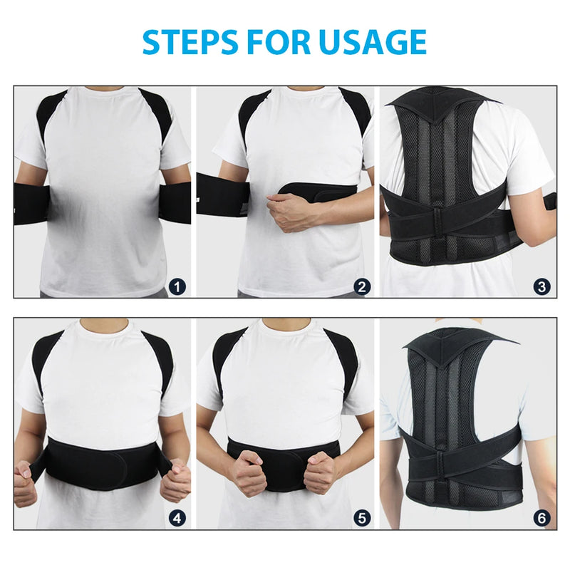 New Upper Back Posture Corrector Posture Clavicle Support Corrector Back Straight Shoulders Brace Strap Correctpor
