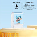 Customized kids name stamp personalized waterproof stamp for school uniform dresses logo shose tags  personalized ink pad stamps