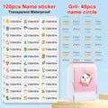 Customized kids name stamp personalized waterproof stamp for school uniform dresses logo shose tags  personalized ink pad stamps