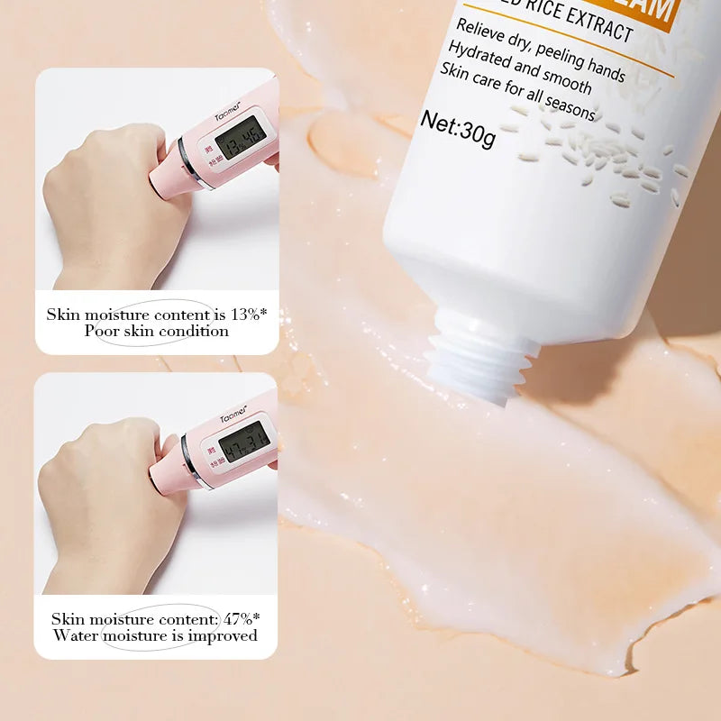 1/2/3/5pcs BIOAQUA White Rice Hand Cream Moisturizing Handcream Nourishing Brightening Hydrating Hands skincare Creams Products