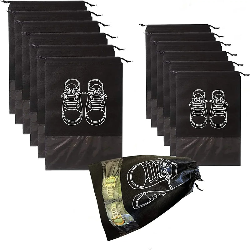 5/10PCS Shoes Storage Organizer Bags Non-Woven Shoe Dust Bags Portable Travel Shoe Bag Shoes Storage Packing Pouch Organizers