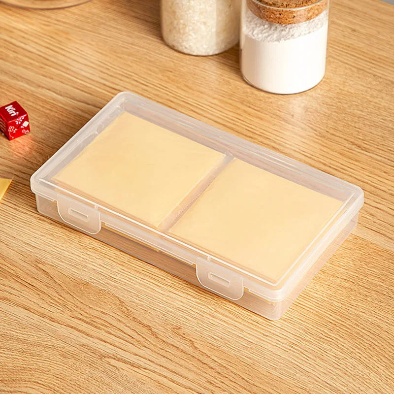 Versatile Kitchen Storage Box for Cheese Slices, Butter, and More Food Grade Cheese and Snacks Organizing Freezer Bin