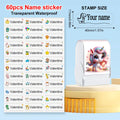 Customized kids name stamp personalized waterproof stamp for school uniform dresses logo shose tags  personalized ink pad stamps