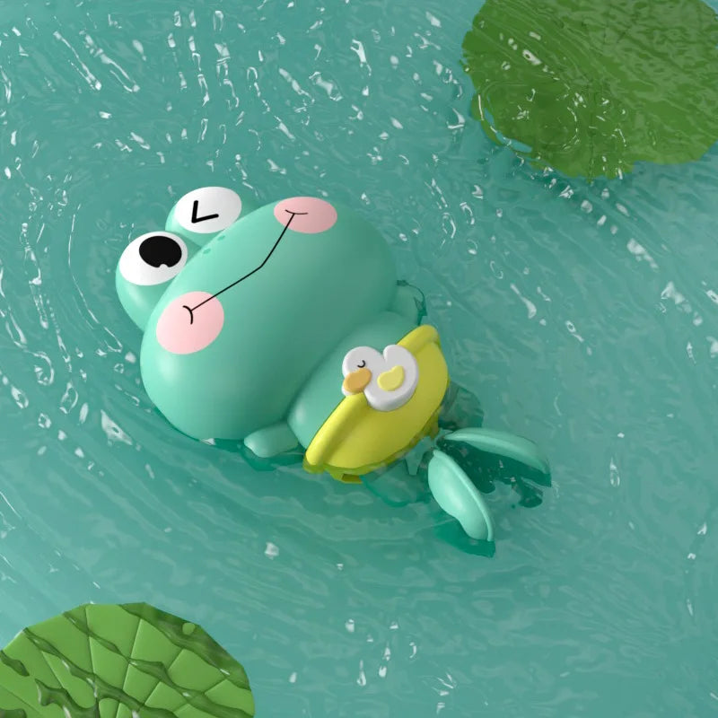 Children's bath toys - Clockwork frogs that float and swim