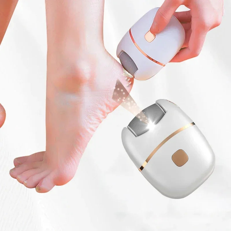 1 PC Electric Foot Grinder, Rechargeable Thick Leather Polishing Foot Grinder, and 2 Different Thickness Grinding Heads