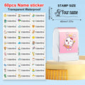 Customized kids name stamp personalized waterproof stamp for school uniform dresses logo shose tags  personalized ink pad stamps