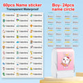 Customized kids name stamp personalized waterproof stamp for school uniform dresses logo shose tags  personalized ink pad stamps