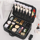 Three-layer Cosmetic Case Large Waterproof Oxford Cloth Manicure Makeup Toolbox,Travel Underwear Storage Box