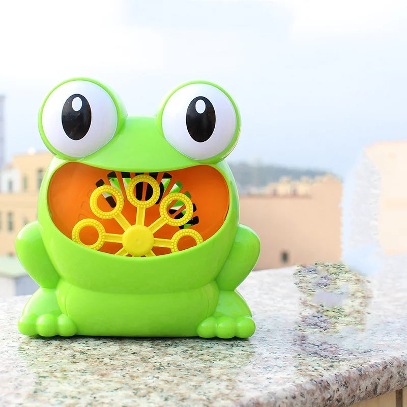 Hot Cute Funny Frog Automatic Bubble Machine Blower Maker Party Summer Outdoor Toy for Kids Wholesale And Drop Shipping