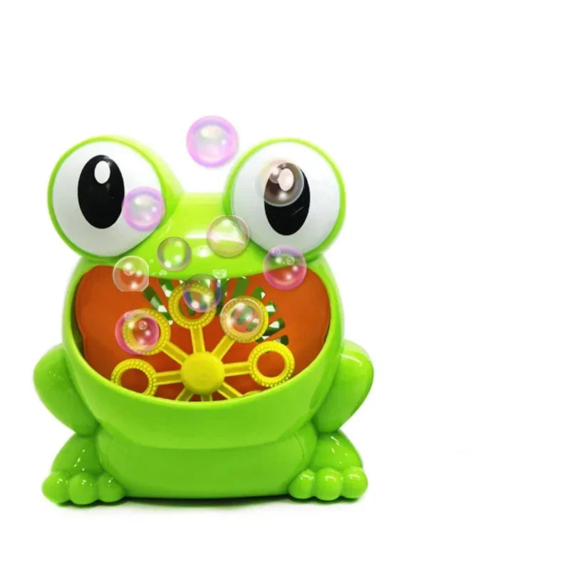 Hot Cute Funny Frog Automatic Bubble Machine Blower Maker Party Summer Outdoor Toy for Kids Wholesale And Drop Shipping