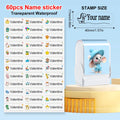 Customized kids name stamp personalized waterproof stamp for school uniform dresses logo shose tags  personalized ink pad stamps