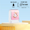 Customized kids name stamp personalized waterproof stamp for school uniform dresses logo shose tags  personalized ink pad stamps