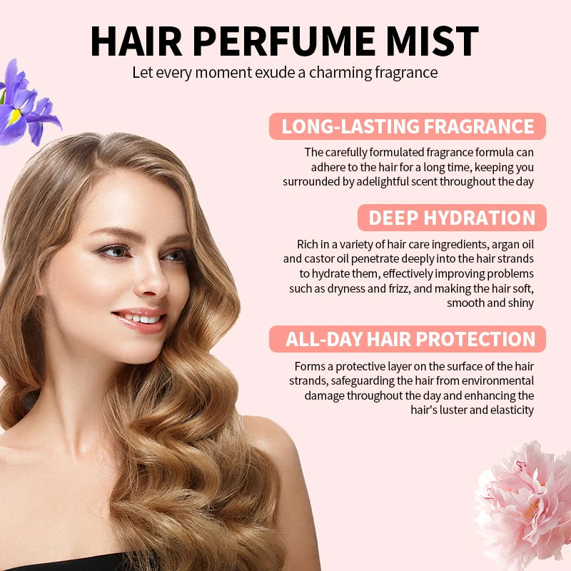 Sevich Hair Perfume Mist 80ml Long-Lasting Hair Strand Fragrance Agent Floral Notes Hair-Use Fragrance Mist Scented Hair Product